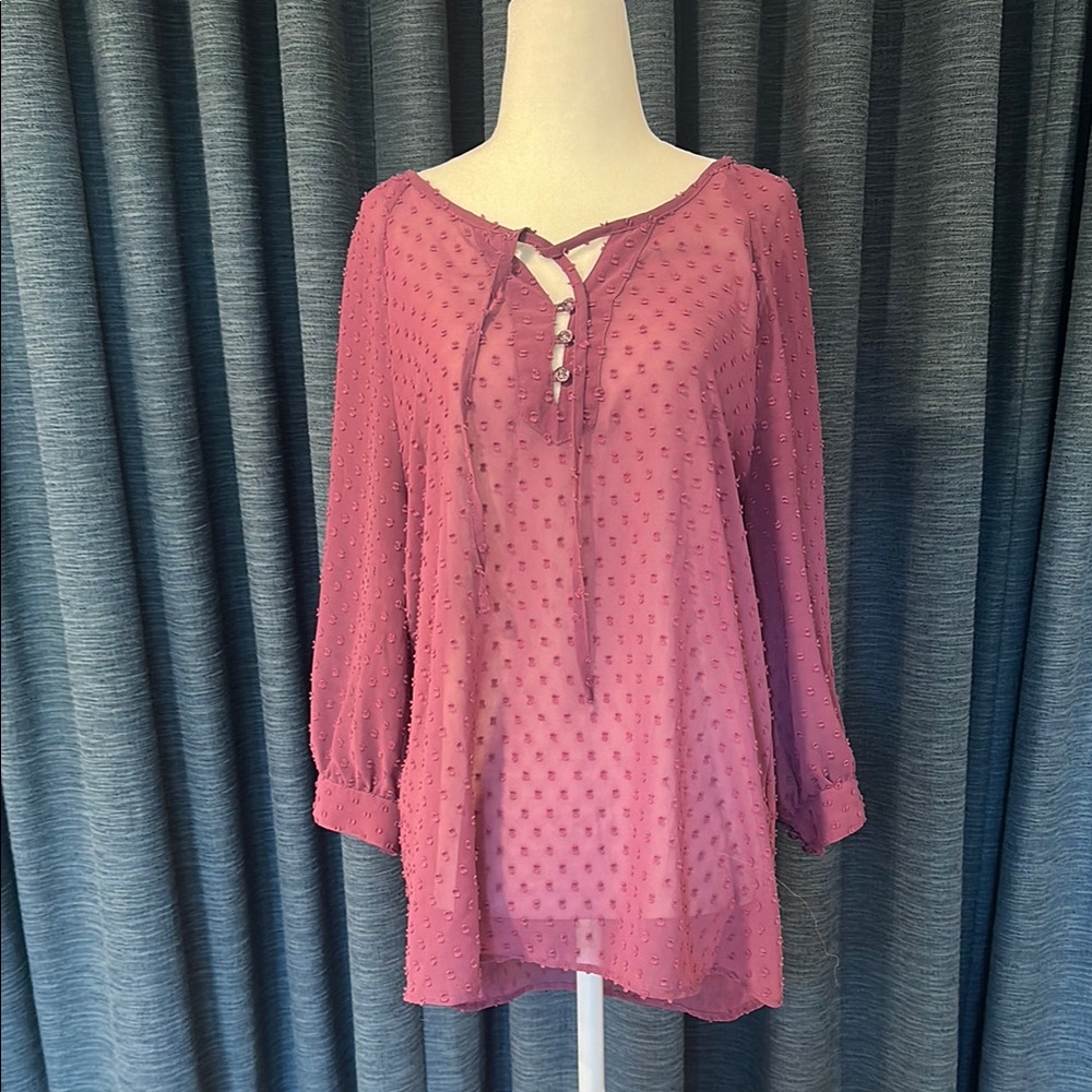 Matilda Jane Purple Swiss Dot Top